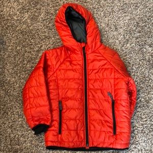 Boys Orange Puffer Jacket